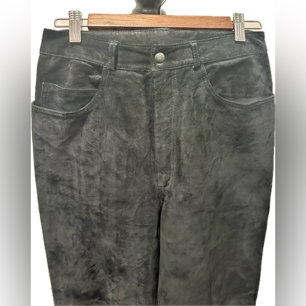 Carroll Reed Black Suede Pants‎ Size 8
